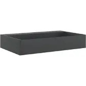 vidaXL Lavabo 60x38x11 cm Fonte minérale/fonte de marbre noir mat