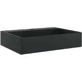 vidaXL Lavabo 50x38x11 cm Fonte minérale/fonte de marbre noir mat