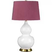 Elstead Lighting Lampe de table en céramique Isla violet et blanc, 1xE27x60W, céramique / plâtre, dimensions : 64x36x36 cm, IP20, Elstead