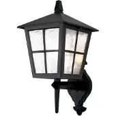 Elstead Lighting Applique d'extérieur Canterbury noire et transparente, 1xE27x60W, aluminium, dimensions : 44x21,5x25 cm, IP43, Elstead