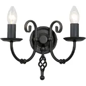Elstead Lighting Applique murale Elstead Artisan E14 double, noire