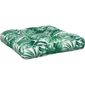vidaXL Coussin de palette motif de feuilles 58x58x10 cm tissu