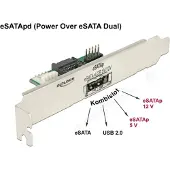 DeLOCK Slotblech 1 x eSATApd 5 V / 12 V -