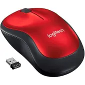 Logitech M185, droitier et gaucher, optique, sans fil RF, 1000 DPI, rouge