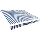 vidaXL Toile de store bleu & blanc 450x300 cm