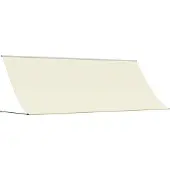vidaXL Marquise rétractable Crème 350x150 cm Tissu et acier