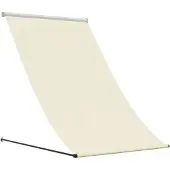 vidaXL Marquise rétractable Crème 150x150 cm Tissu et acier