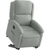 vidaXL Fauteuil relax releveur électrique gris clair velours