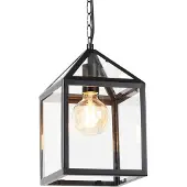 QAZQA Suspension extérieure intelligente noire IP23 avec Wifi G95 - Amsterdam