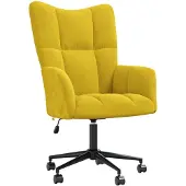 vidaXL Chaise de relaxation Jaune moutarde Velours