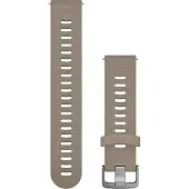 Garmin bracelet à changement rapide 20mm silicone grès/argent