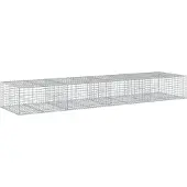 vidaXL Gabion avec couvercle 400x100x50 cm Fer galvanisé