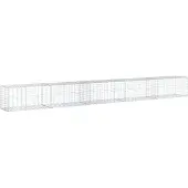 vidaXL Gabion avec couvercle 500x50x50 cm Fer galvanisé