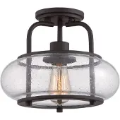 QUOIZEL Luminaires de plafond Elstead Trilogy, douille E27, finition bronze vieilli