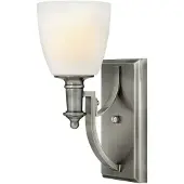 HINKLEY Elstead Truman : Applique murale, douille E27, finition nickel antique