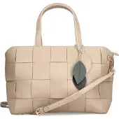 Rieker Damen Shopper Sac à main aspect tressé H1544, Couleur:Beige