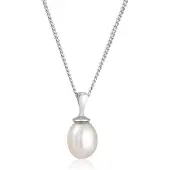 Elli Chaîne argent / blanc perle