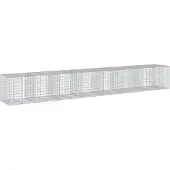 vidaXL Gabion avec couvercle 750x100x100 cm Fer galvanisé