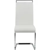 Beliani Lot de 2 chaises consoles blanches pour salle à manger et salle de conférence de style moderne