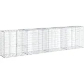 vidaXL Gabion avec couvercle 400x50x100 cm Fer galvanisé
