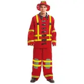 MOM Firefighter Man Costume Rouge XL Enfants
