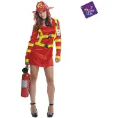 MOM Firefighter Woman Costume Orange XL Enfants