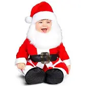 MOM Déguisement Père Noël Avec Barbe Et Son Junior