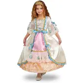 MOM Romantic Princess Girl Costume Beige 5-6 Years Enfants