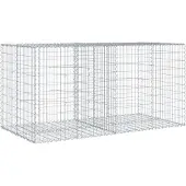 vidaXL Gabion avec couvercle 200x100x100 cm Fer galvanisé
