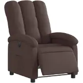 vidaXL Fauteuil relax électrique brun foncé Tissu