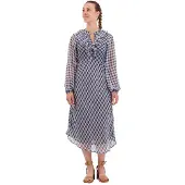 Pepe Jeans Odelis Long Sleeve Long Dress Bleu S Femme