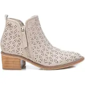 Xti pour femme. 14225501-HIELO 142255 bottines beiges - Hauteur du talon : 5cm (38), Blanc, 3 à 5 cm, Fermeture éclair, Casuel, Imitation cu