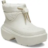 Crocs Stomp Puff Boot Stucco Femmes Off White Boots