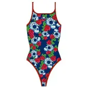 Turbo Roses&skulls Swimsuit Bleu 5XL Femme