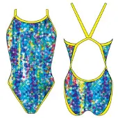 Turbo Dots Revolution Swimsuit Bleu 3-4 Years Fille