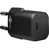 Goobay 59715 USB-C PD (Power Delivery) chargeur rapide nano (30 W) noir adapté aux appareils avec USB-C (Power Delivery) comme par ex. iPhone 12