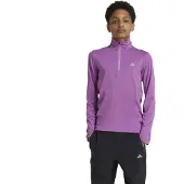 Adidas T-shirt enfant Training AEROREADY 1/2-Zip Long Sleeve Long-Sleeve Top filles - Violet - 15 / 16 ans