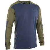iON Hommes, Maillot de cyclisme, Bike Jersey Scrub Amp LS BAT men - dark-mud (S), Gris, S