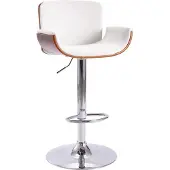 The Living Store Tabouret de bar blanc similicuir
