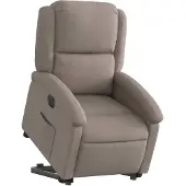 vidaXL Fauteuil relax avec releveur électrique Taupe Tissu
