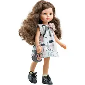 Paola Reina Poupée Amigas Carol cheveux bruns bouclés (32cm)