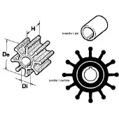 Finnord Mariner/mercury 2-4t 40/80hp 6 Blades Impeller Argenté 19.25 x 78.2 x 25.15 mm