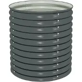 vidaXL Lit surélevé de jardin 80x80x81 cm Acier galvanisé Gris
