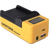 PATONA Chargeur USB synchrone Canon LPE5 (Chargeur de batterie d'appareil photo), Alimentation pour appareil photo, Noir, Jaune