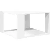 vidaXL Table basse blanche 51,5 x 51,5 x 30 cm Bois composite