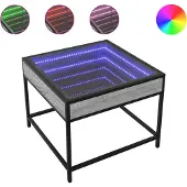 vidaXL Table basse avec Infinity-LED Chêne Sonoma 50x50x41 cm