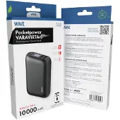 Wave Banque d'énergie Pocketpower, 10 000 mAh, noir (10000 mAh), Chargeur de secours, Noir