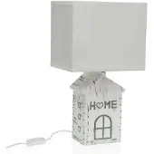 Versa Lampe de table en céramique blanche 40 W 64,1 x 36,5 cm