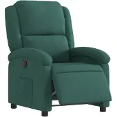 vidaXL Fauteuil relax électrique vert foncé velours