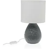 Versa Lampe de table gris blanc céramique 40 l 15,5 x 27,5 cm
